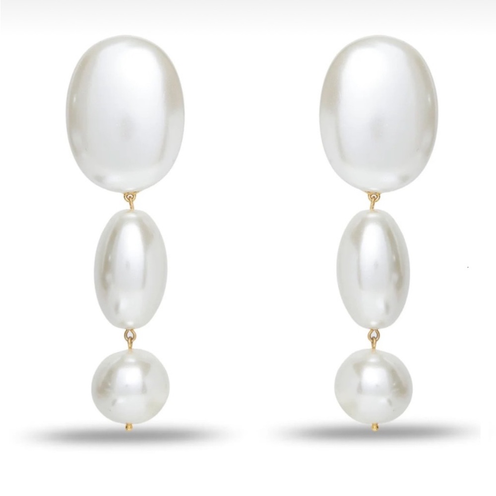 Lele Sadoughi Pearl Linear Bubble Earrings